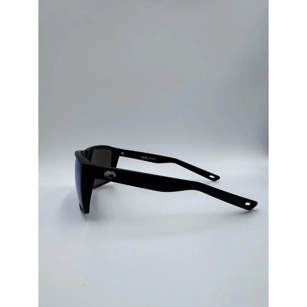 New Polarized Costa del Mar  6S9121 Rincon II Sunglasses Matte Black Blue Mirror